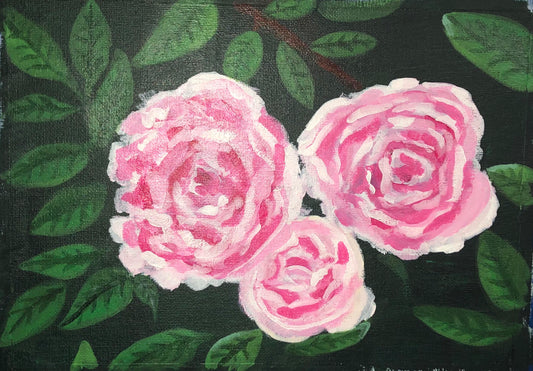 Roses My love Original Floral Acrylic Painting
